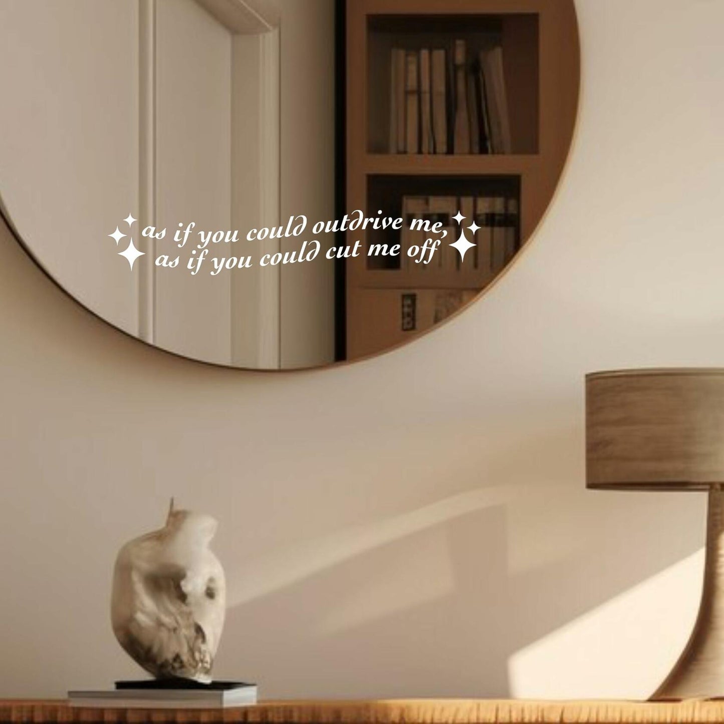 VIANGOZA Set 3Pcs As If You Could Mirror Decal Vinyl Waterproof 4 Inch