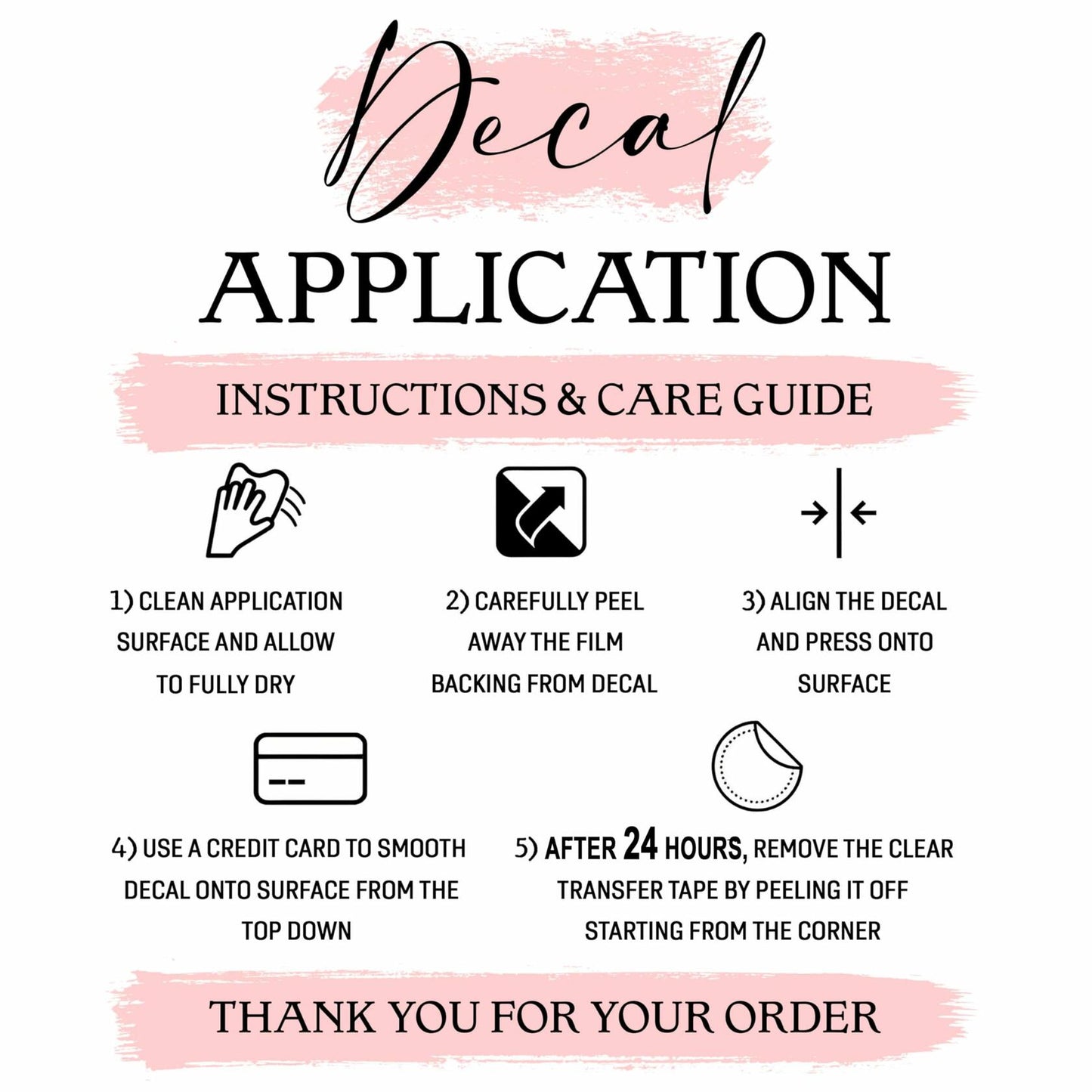 VIANGOZA Set 3Pcs As If You Could Mirror Decal Vinyl Waterproof 4 Inch