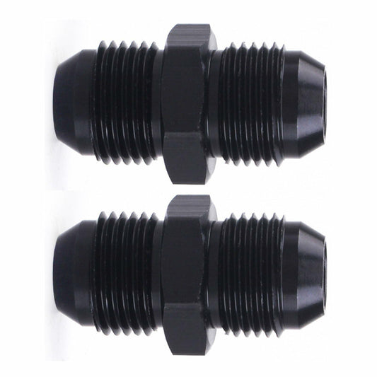 YOMIRACING 6AN Male to AN6 Male Flare Adapter Coupler Black Pack of 2