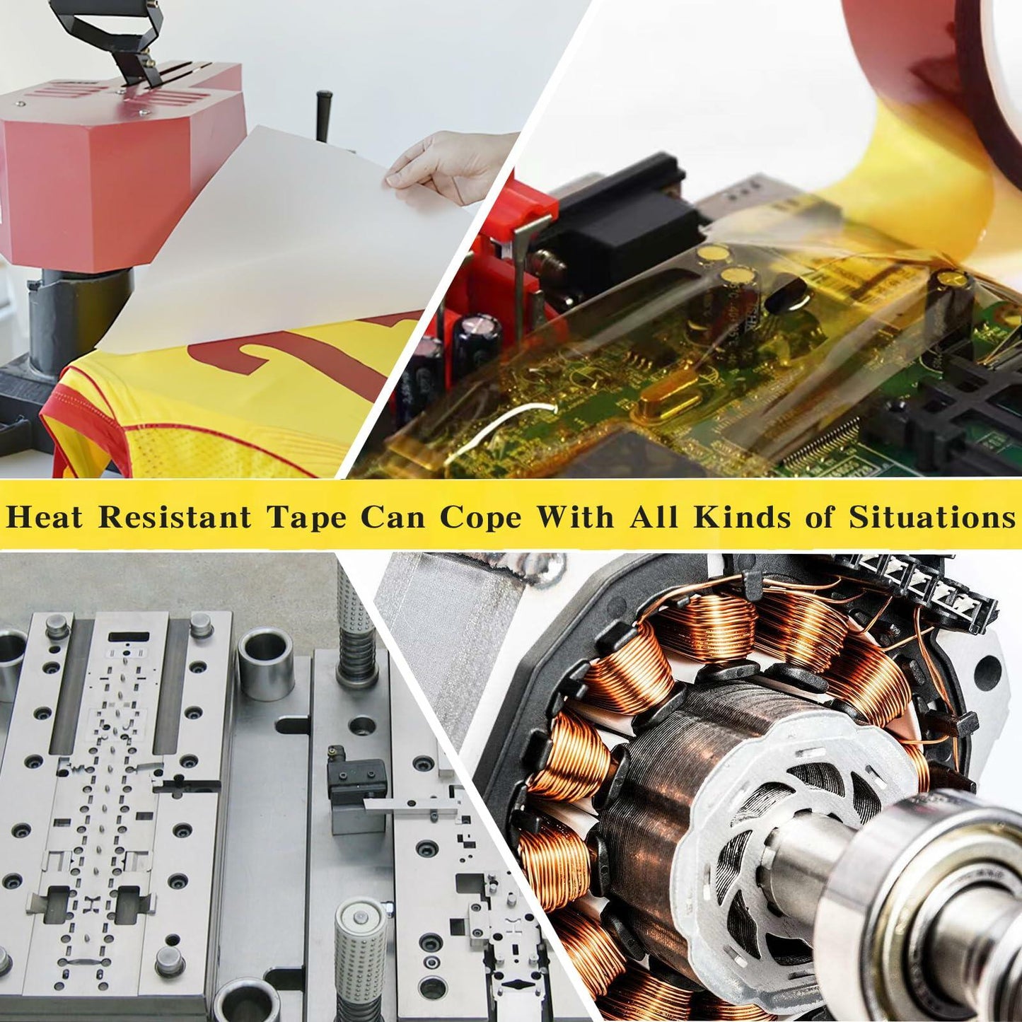 OUSHAACK Heat Resistant Transfer Tape 10mm x 33m 2 Rolls