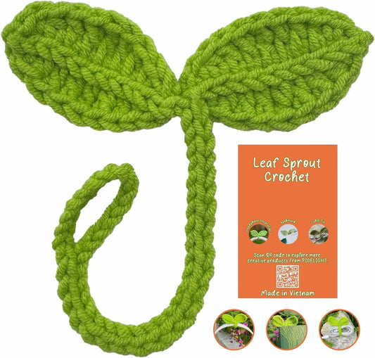 PIDELIGHT Handmade Knitted Crochet Leaf Sprout Multi-Functional Accessory
