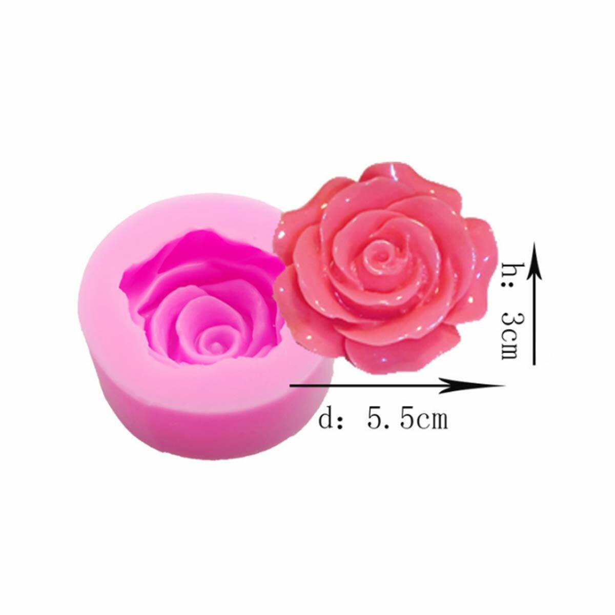 YANGN BeeSpring Silicone Rose Shape Fondant Soap Cake Mold Baking Tool Rose