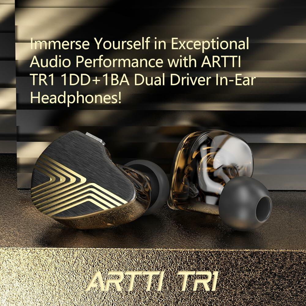 ARTTI TR1 Wired IEM Earbuds 1DD+1BA Beryllium In-Ear Monitor 2Pin 0.78mm 3.5mm