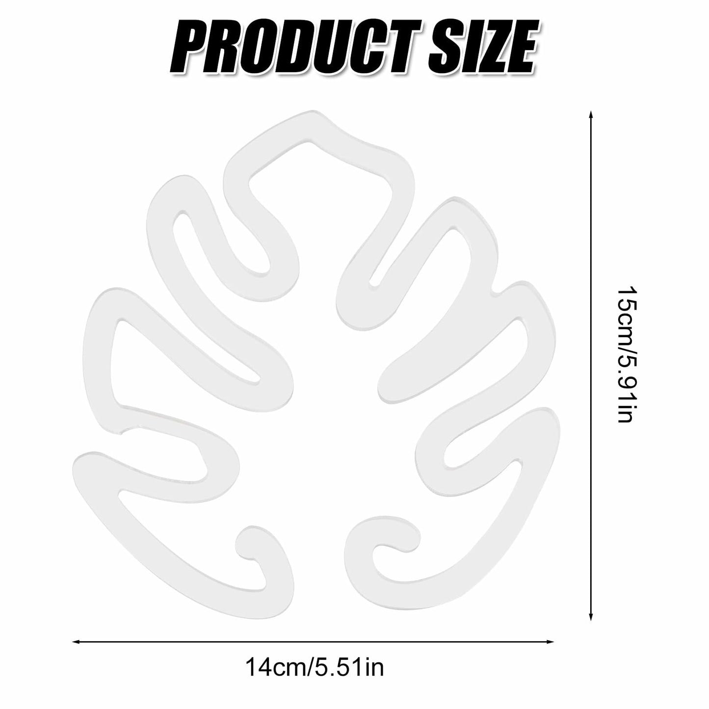 PEUTIER Monstera Acrylic Plant Stand Flower Shape Indoor Outdoor A Style