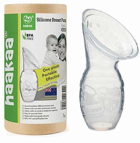 Haakaa Silicone Manual Breast Pump 4oz Clear BPA Free Food Grade Silicone