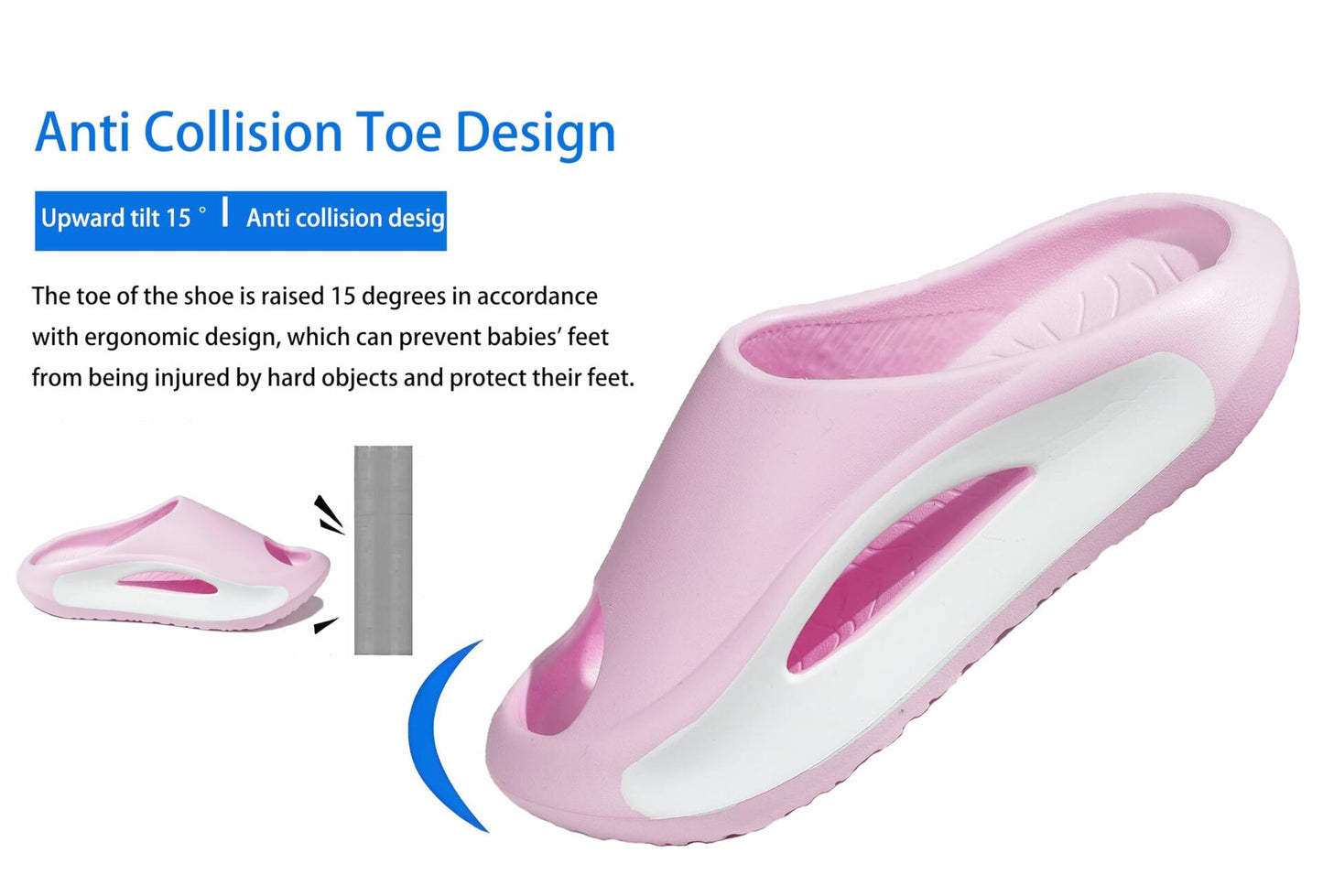 Meik Mangni Kids Cloud Slides Pillow Slippers Pink Size 9-9.5