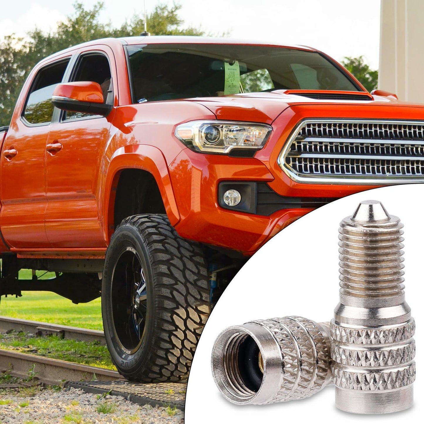 NQEUEPN 5pcs Double Seal Valve Stem Caps High Pressure Tire Valve Caps