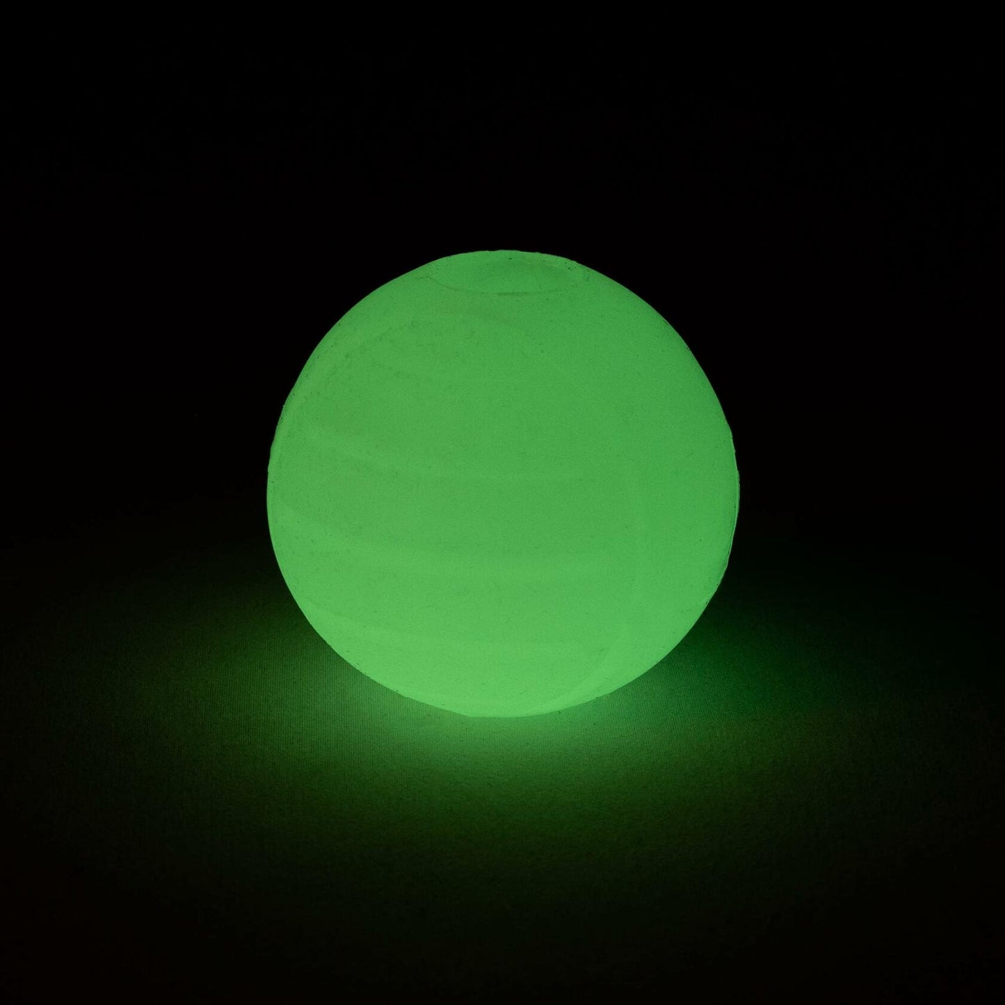 Amazon Basics Interactive Glow Rubber Dog Balls 2.5in Light Green 2 Pack
