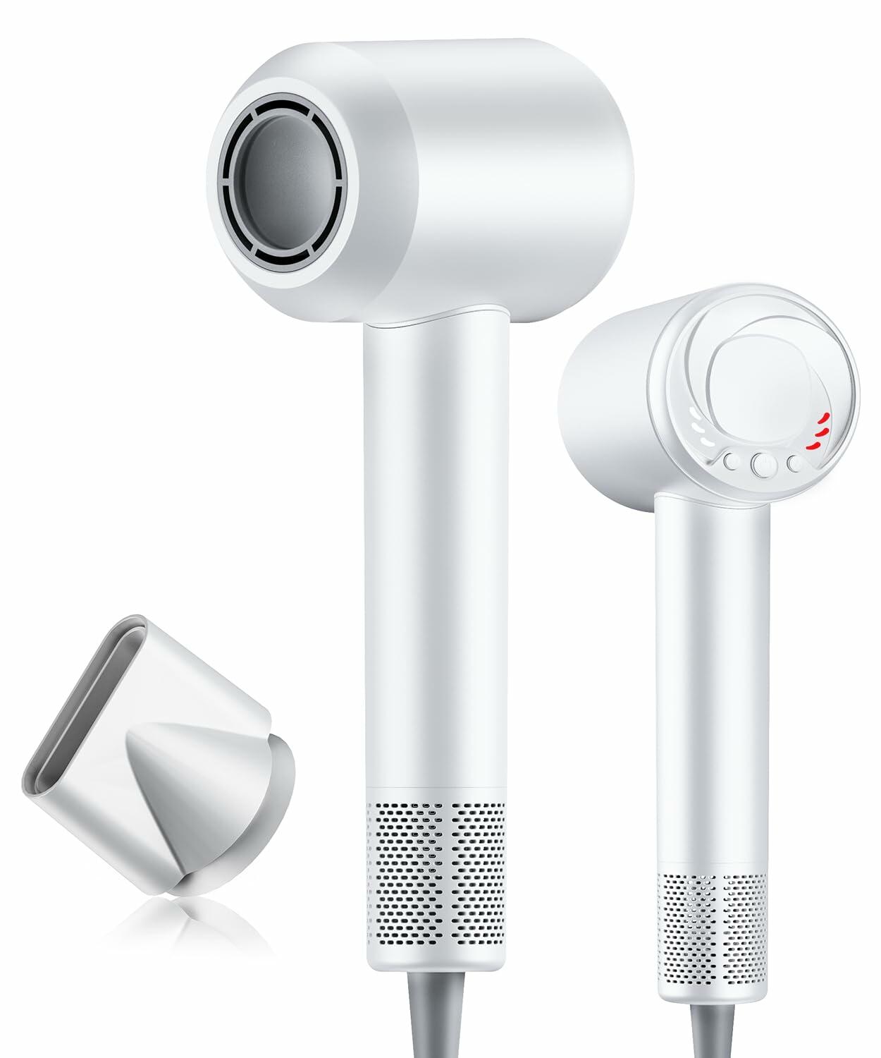 Meditoross Hair Dryer 140000 RPM High Speed Negative Ionic Thermo Control White