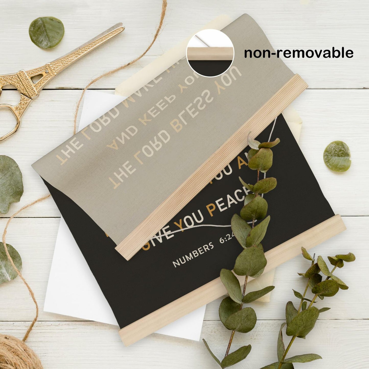 HRQKO Christian Numbers 6 24-26 Wall Art Poster Hanger Frame Black 12x16