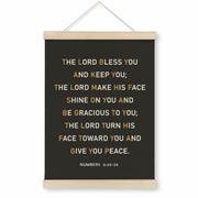 HRQKO Christian Numbers 6 24-26 Wall Art Poster Hanger Frame Black 12x16