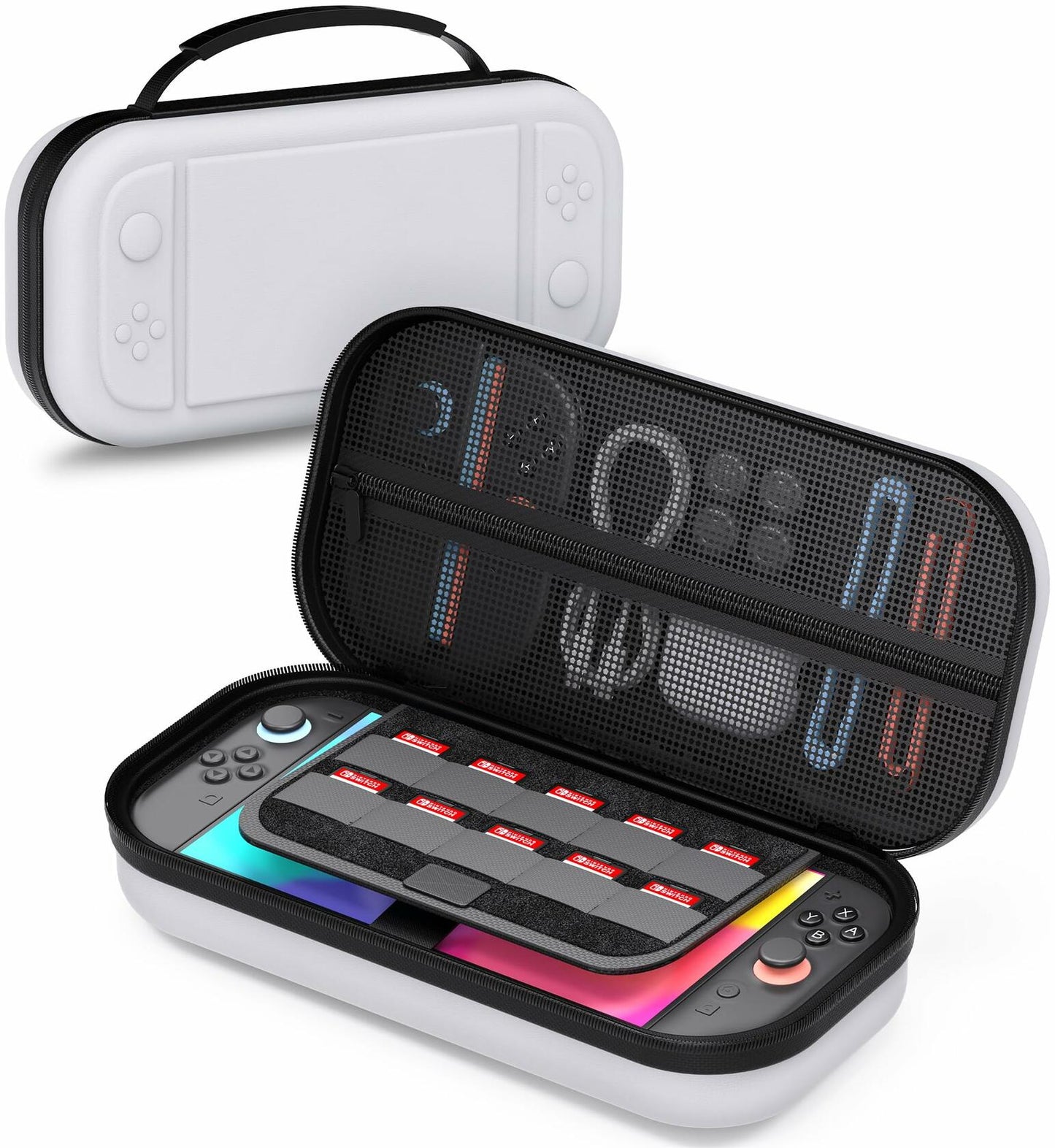 STARTRC GAMES Switch 2 Carrying Case Large Capacity PU Hard Travel Bag White