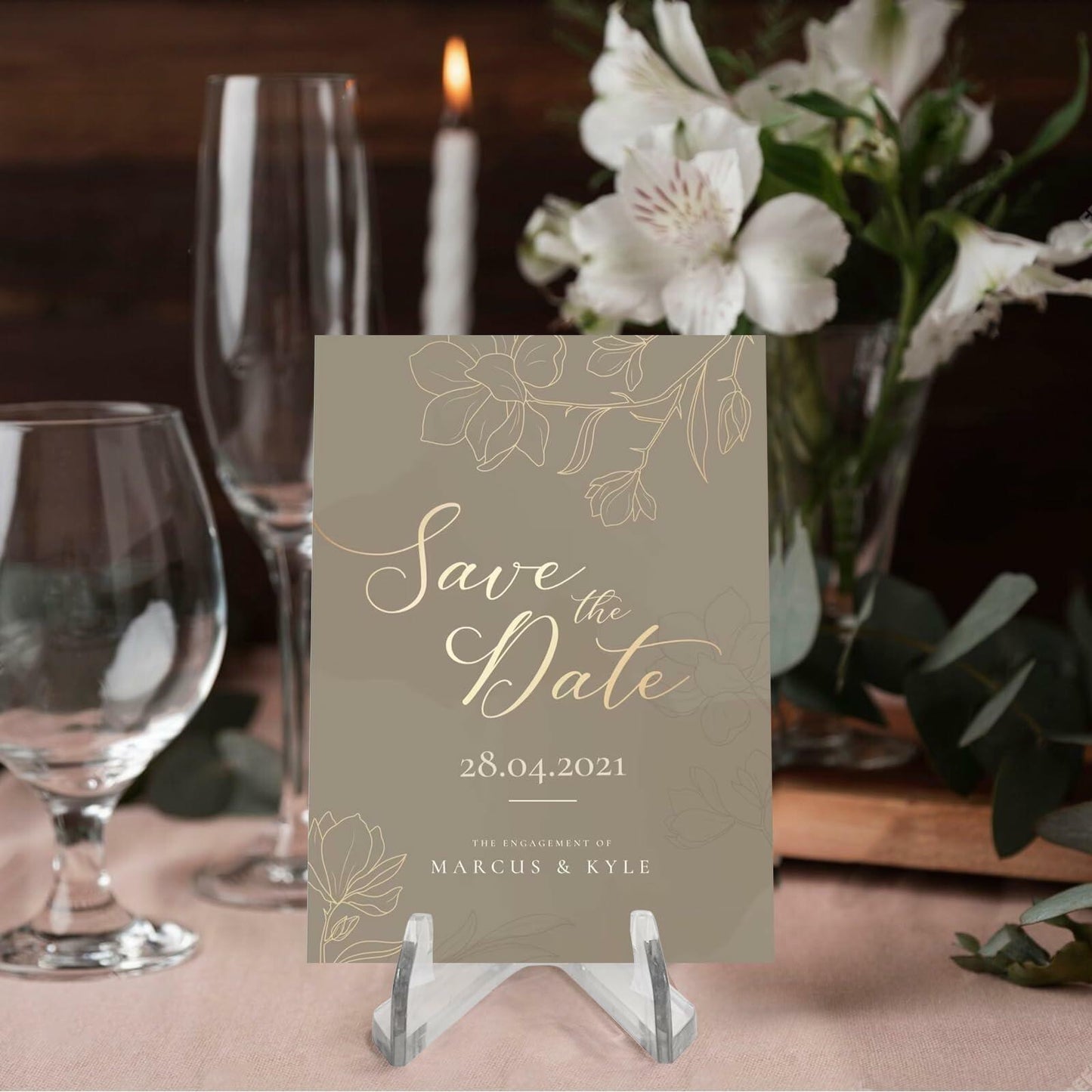 HiShutiao Acrylic Card Display Stand 2.68in White 12 Packs