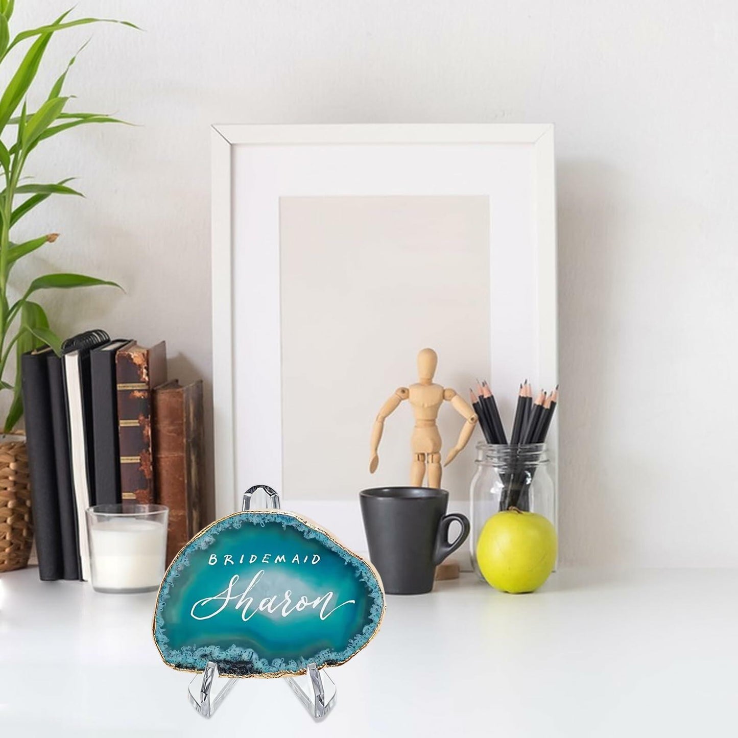 HiShutiao Acrylic Card Display Stand 2.68in White 12 Packs