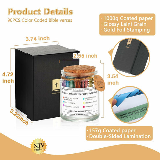 Bible Verse Jar Scripture Prayer Cards Spiritual Religious Christian Gift