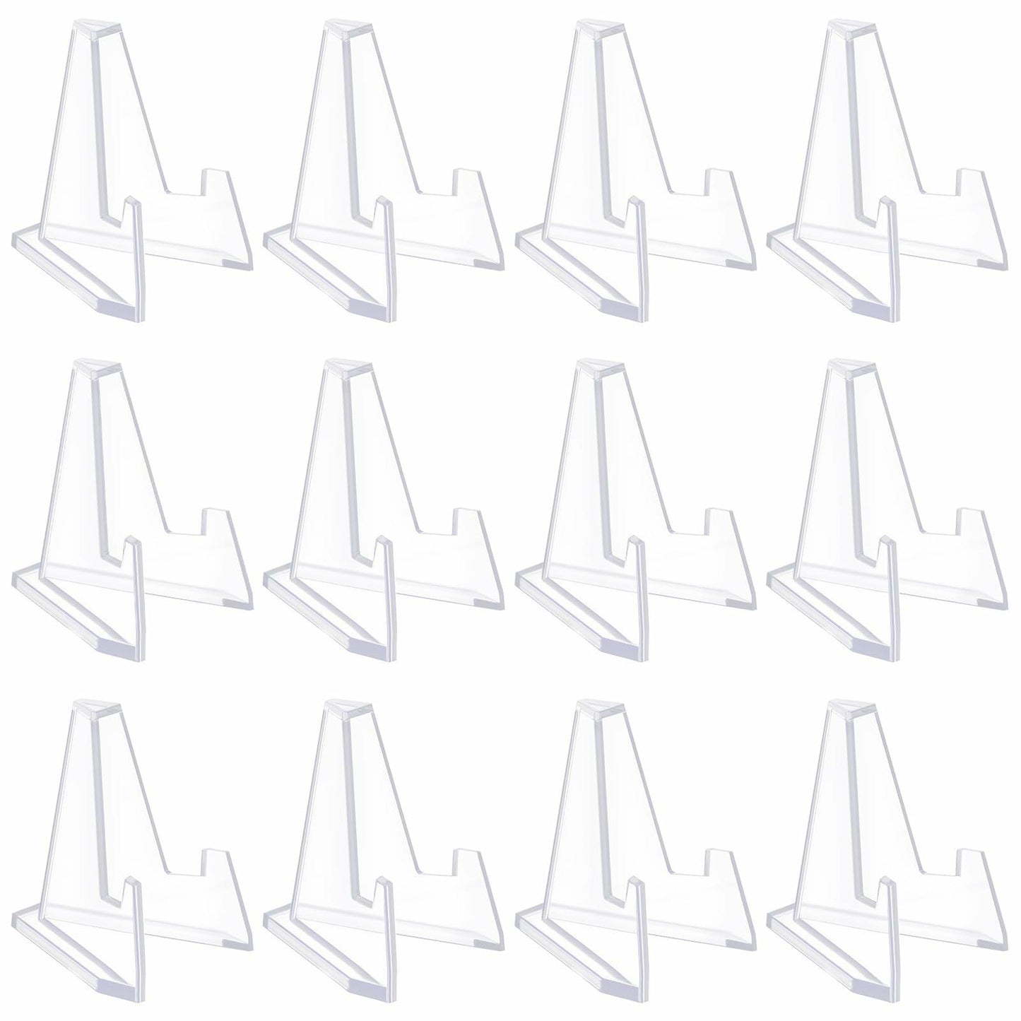 HiShutiao Acrylic Card Display Stand 2.68in White 12 Packs
