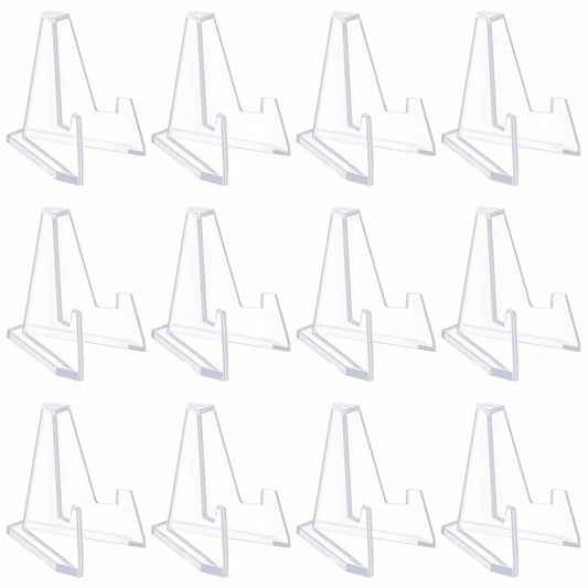 HiShutiao Acrylic Card Display Stand 2.68in White 12 Packs