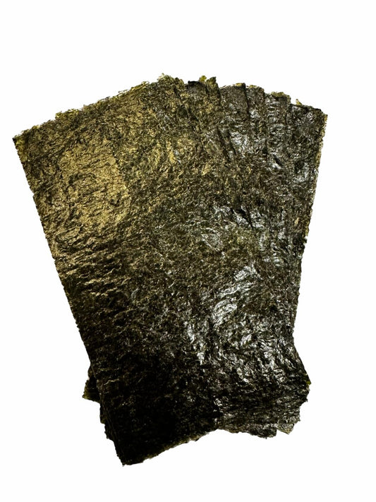 BiggerFish Seaweed Snacks Premium Green Nori Saltwater Fish 20 Half Sheets