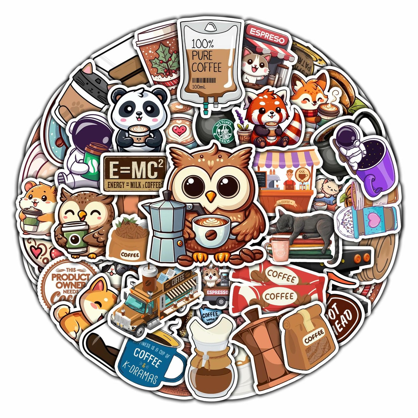 BIGZORO Waterproof Vinyl Tank Stickers Decals Pack 50 PCS