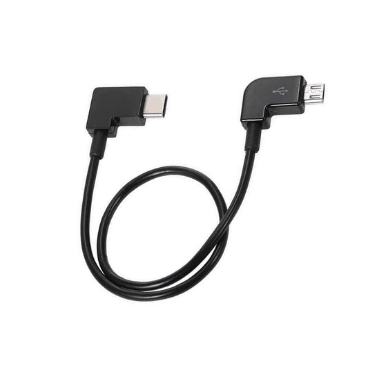 Zigmoon Micro USB to Type C 90° Data Cable for DJI Mavic Pro Spark