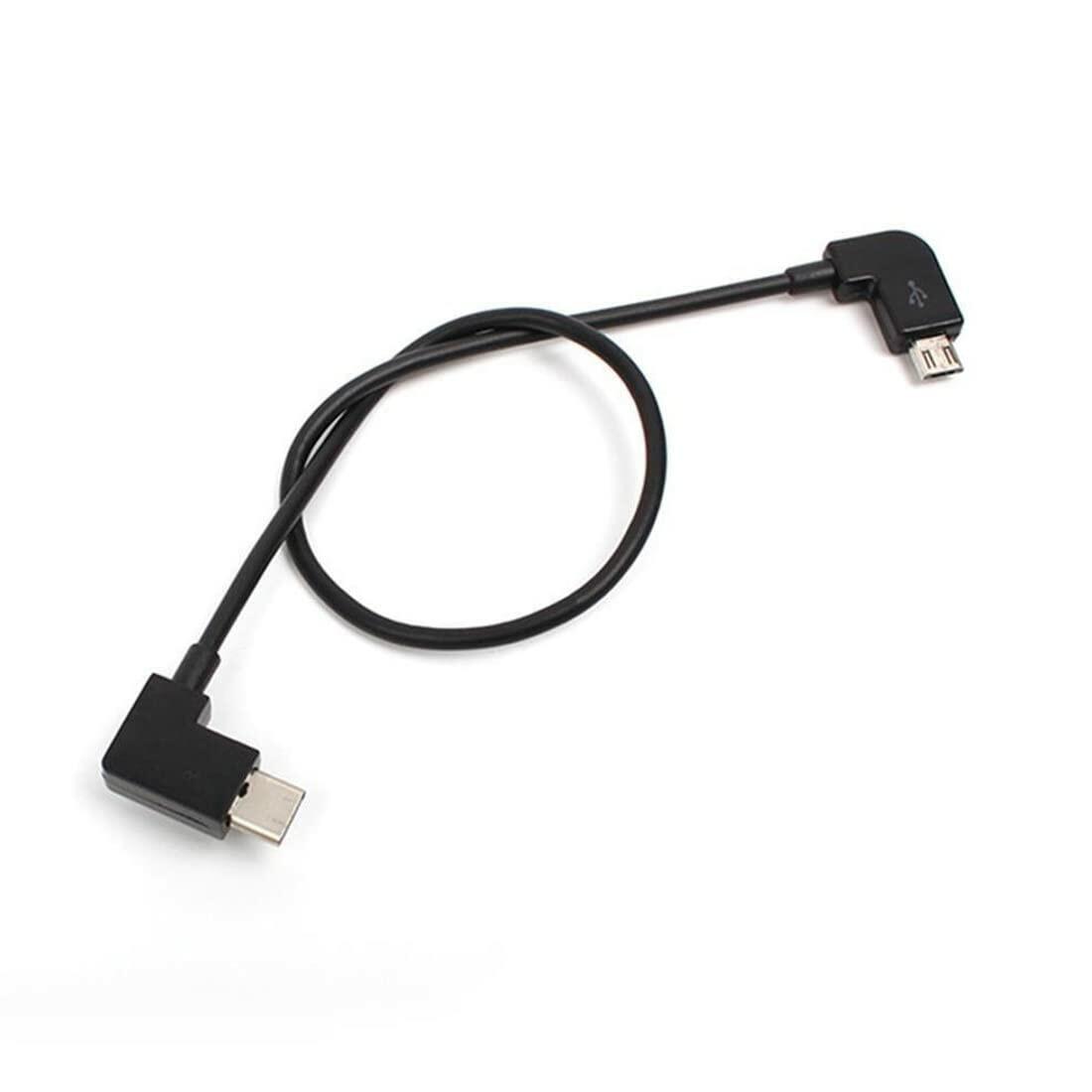Zigmoon Micro USB to Type C 90° Data Cable for DJI Mavic Pro Spark