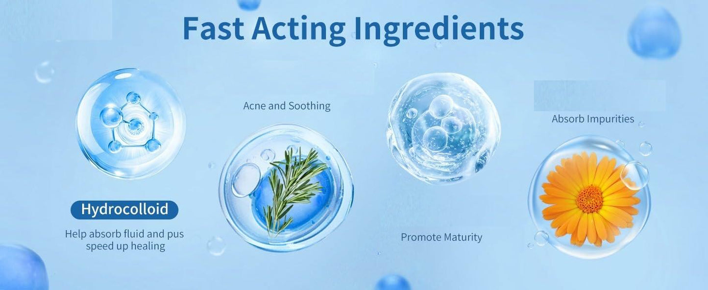 Chic Glamour Emporium Pimple Patch Hydrocolloid Acne Spot Stickers 72 Count