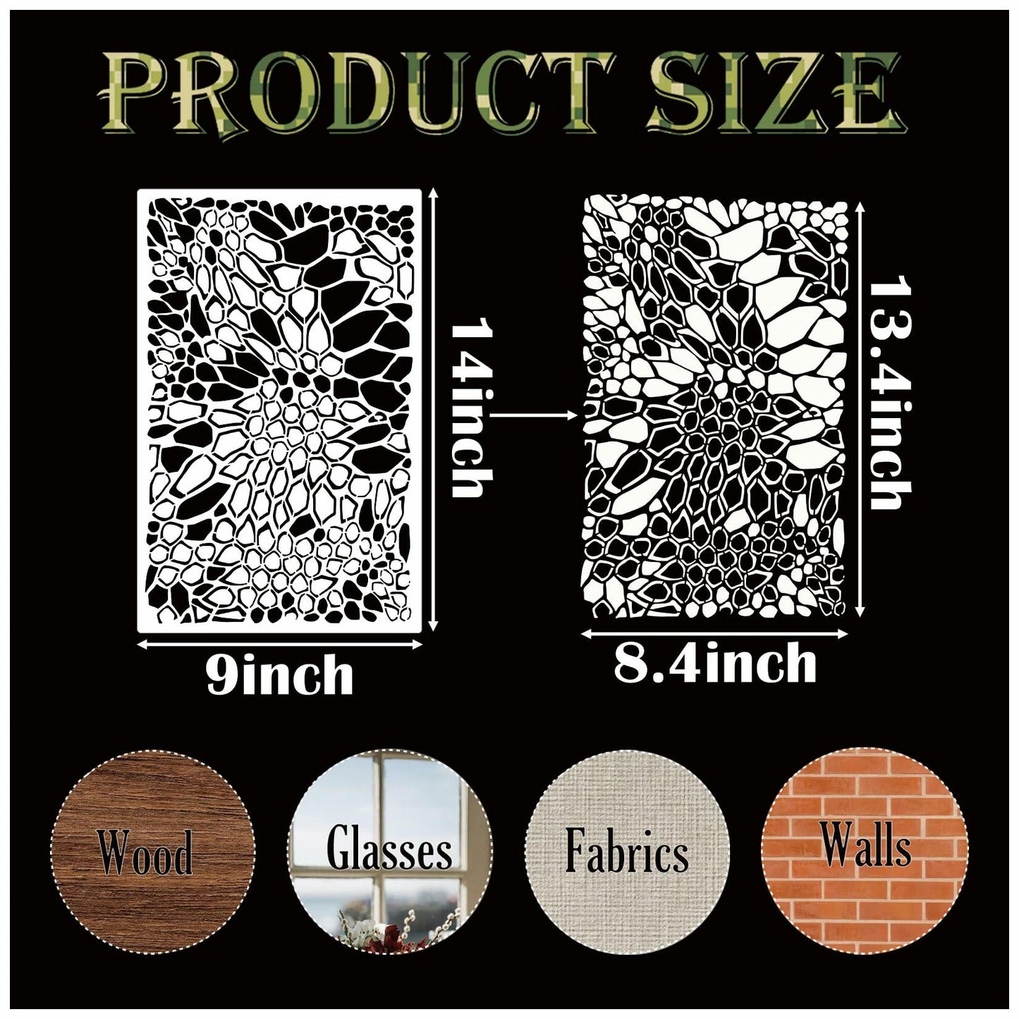 Yhliua Camo9 Reusable Camouflage Stencils Wood Boat Painting Kit