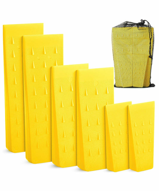 UNCO Tree Felling Wedges 6 pcs 5.5" 8" 10" Yellow with Storage Bag