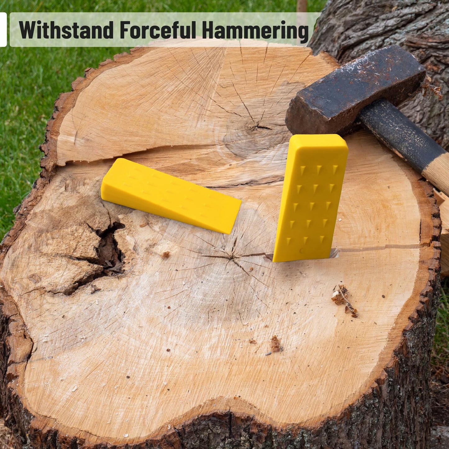 UNCO Tree Felling Wedges 6 pcs 5.5" 8" 10" Yellow with Storage Bag