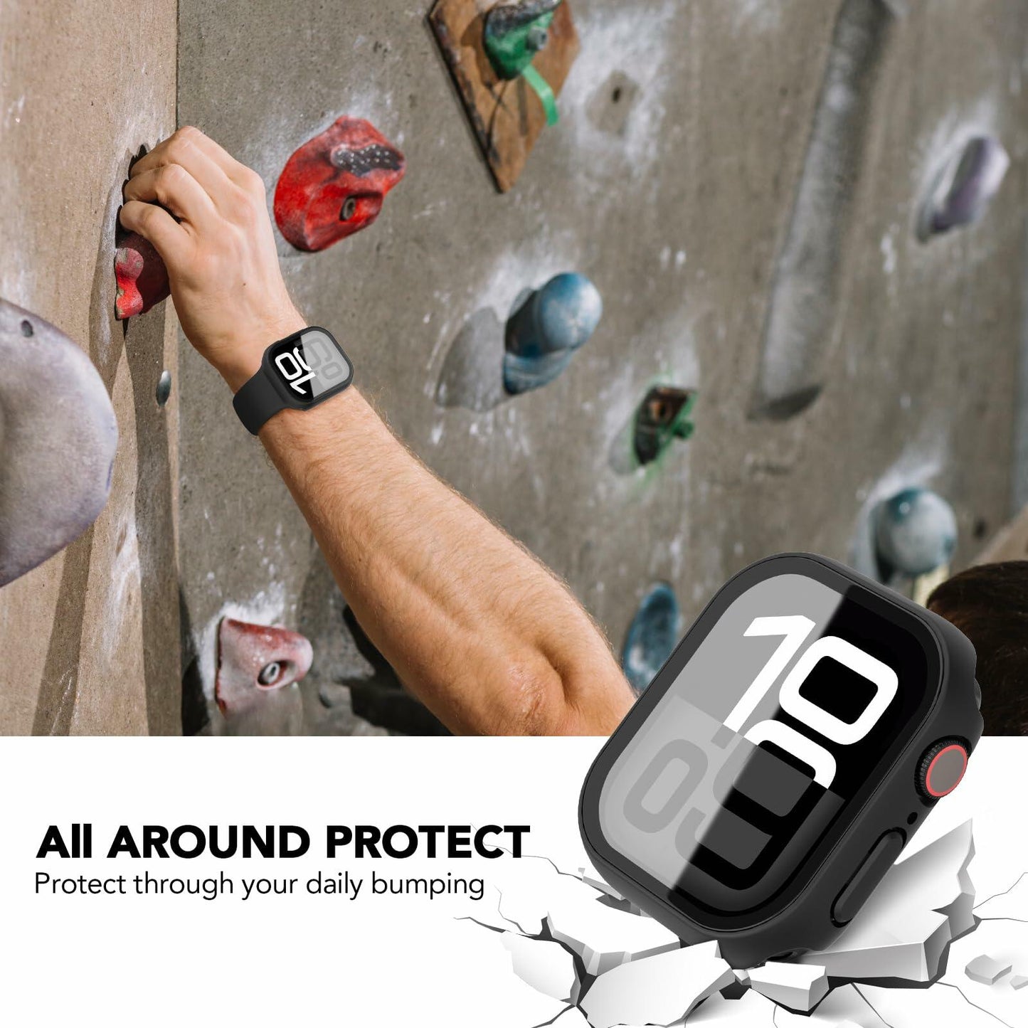 SPGUARD Apple Watch Series 11 10 42mm Hard Case Screen Protector 2 Pack