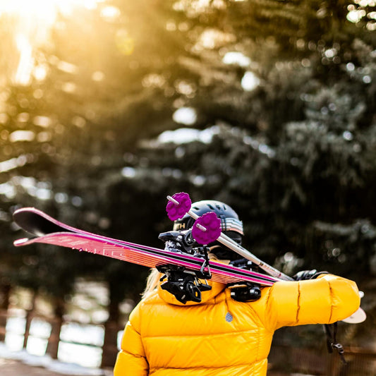 Stoke Tracks Mountain Lion Paw Ski Pole Baskets Hot Pink