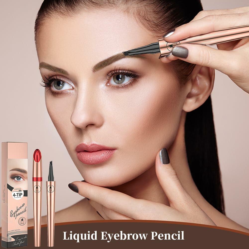 YIWANLLE 3D Microblading Eyebrow Tattoo Pencil Waterproof A-Gray 1 Count