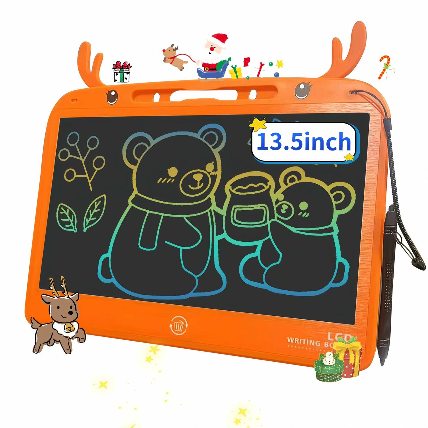Gosizos Writing Tablet for Kids 13.5 Inch Colorful LCD Erasable Drawing Pad