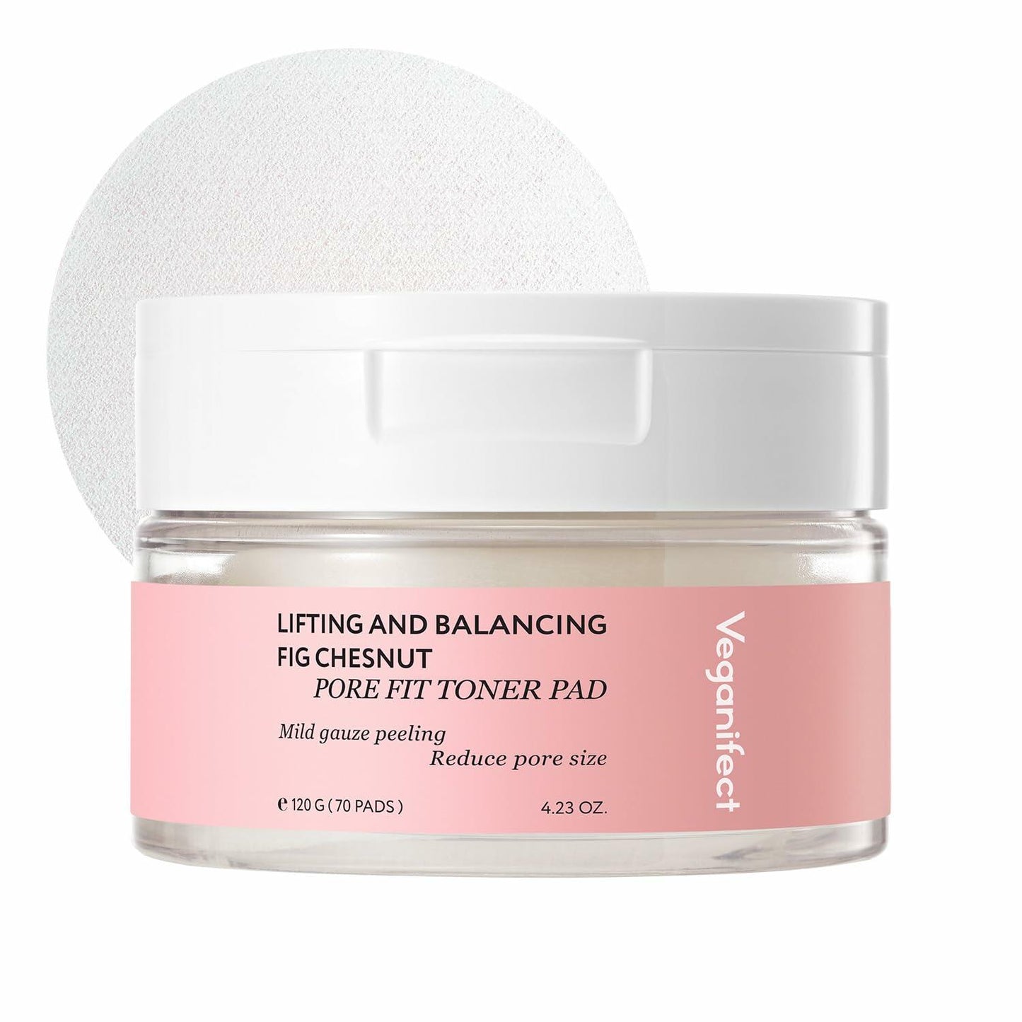 BestBy04/26 VEGANIFECT LHA Toner Pads Mild Exfoliating Hydrating 60ct