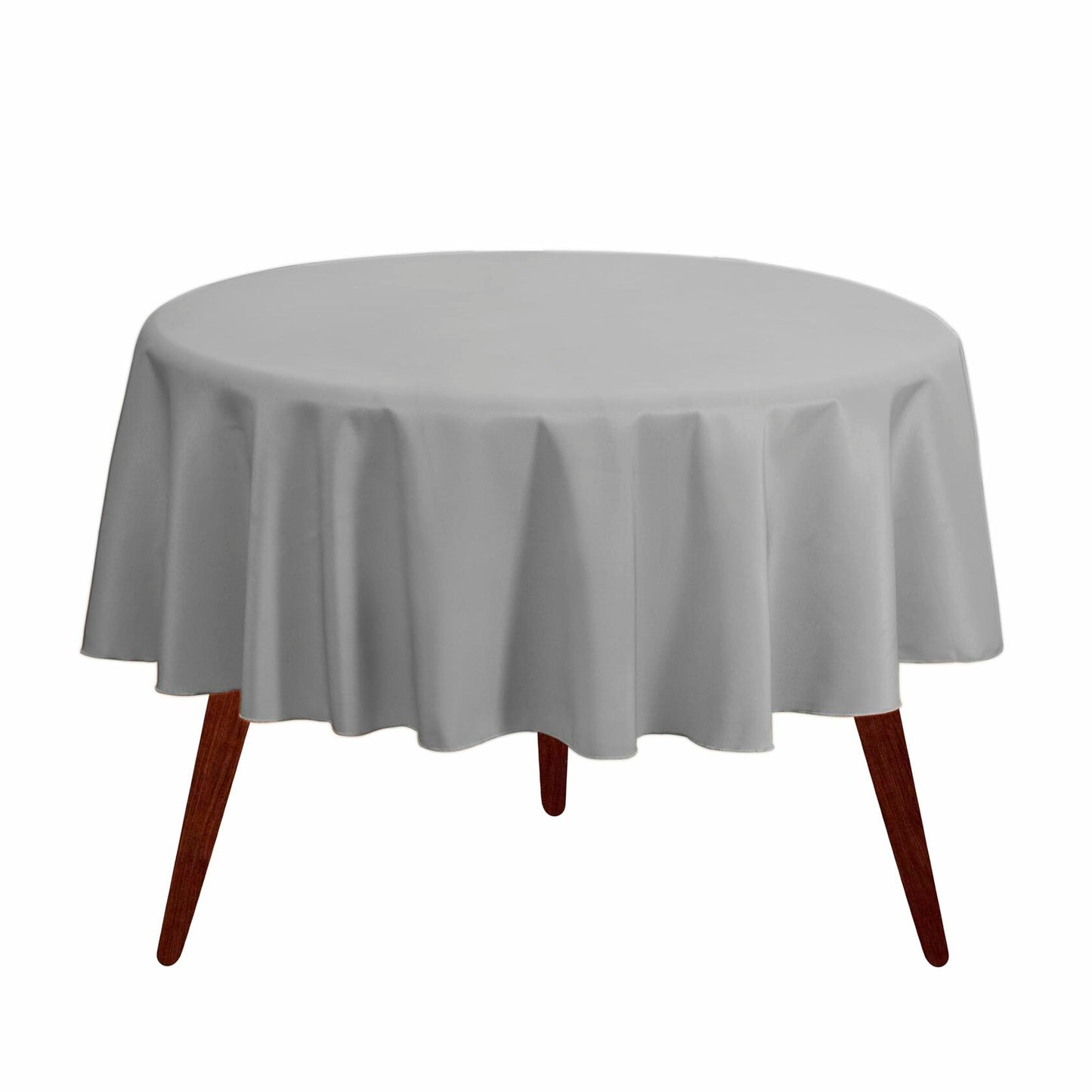 Gee Di Moda Round Tablecloth 90 Inch Charcoal Heavy Duty Wrinkle-Resistant
