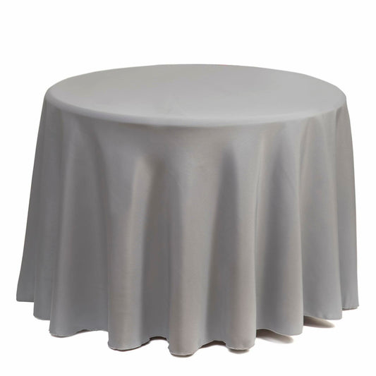 Gee Di Moda Round Tablecloth 90 Inch Charcoal Heavy Duty Wrinkle-Resistant