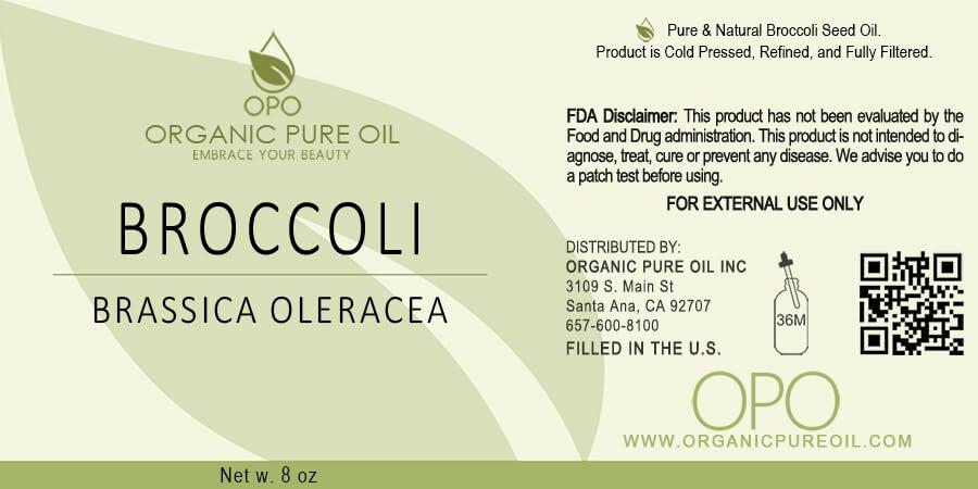 OPO Broccoli Seed Oil 8oz Pure Natural Cold Pressed Unscented Hydrating