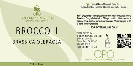 OPO Broccoli Seed Oil 8oz Pure Natural Cold Pressed Unscented Hydrating