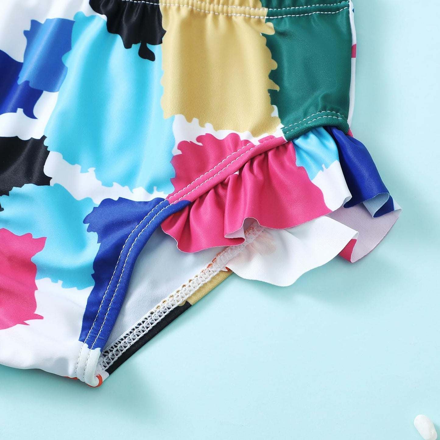 YWFSHOP Toddler Girls 2pc Ruffle Tankini Swimsuit 18–18M