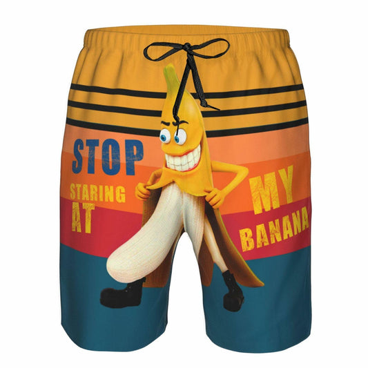 Fzryhaika Men's Quick Dry Cartoon Swim Trunks A-3 Size Medium