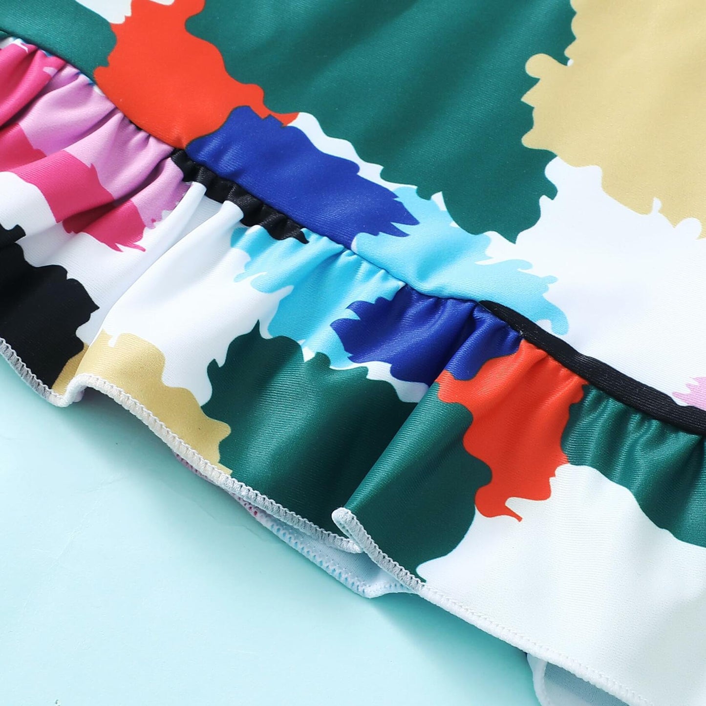 YWFSHOP Toddler Girls 2pc Ruffle Tankini Swimsuit 18–18M