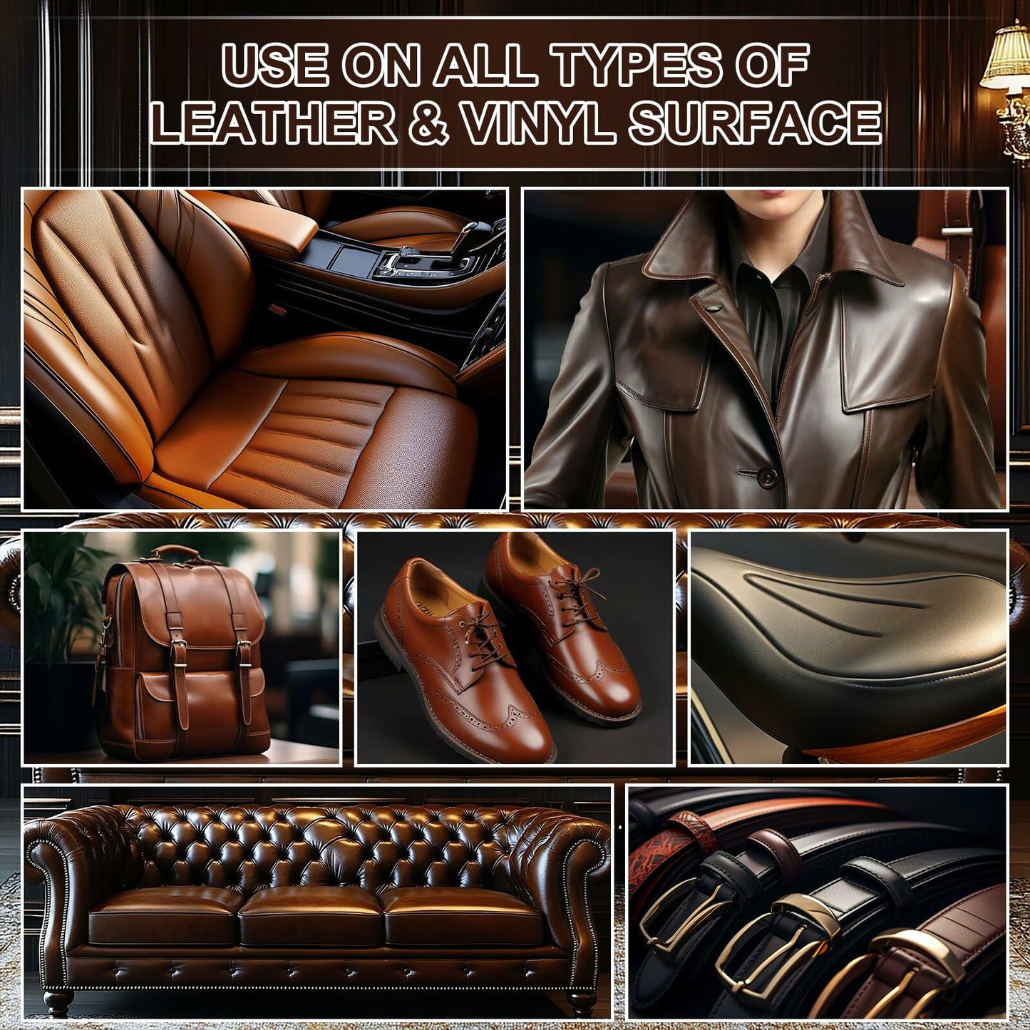 [Like New] Jallgedk Leather Recoloring Balm Leather Repair Kit Furniture Brown