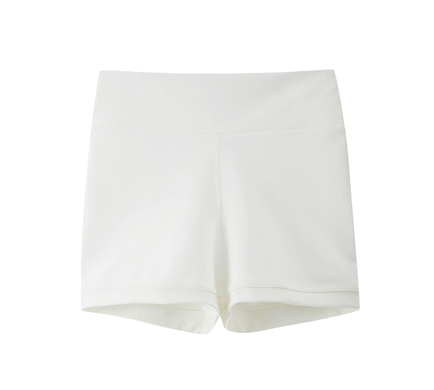 Swdarz Girls White Gymnastics Shorts Spandex Biker 11-12Y