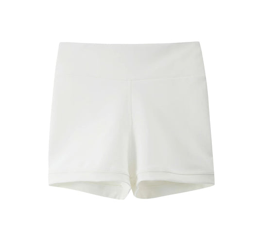 Swdarz Girls White Gymnastics Shorts Spandex Biker 11-12Y