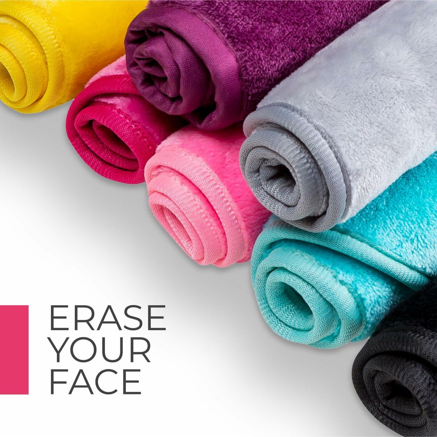 [Like New] PleasingCare Makeup Remover Cloth Cleansing Towel Chemical Free 3 Rosy