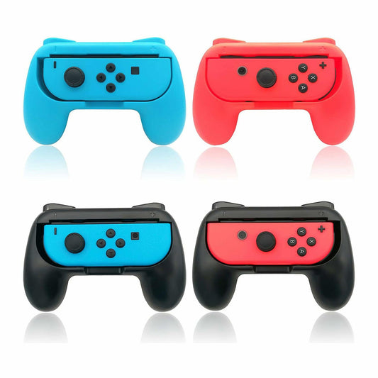 EIMGO Nintendo Switch Joy-Con Controller Grip 4 Pack Black Red Blue Rubber