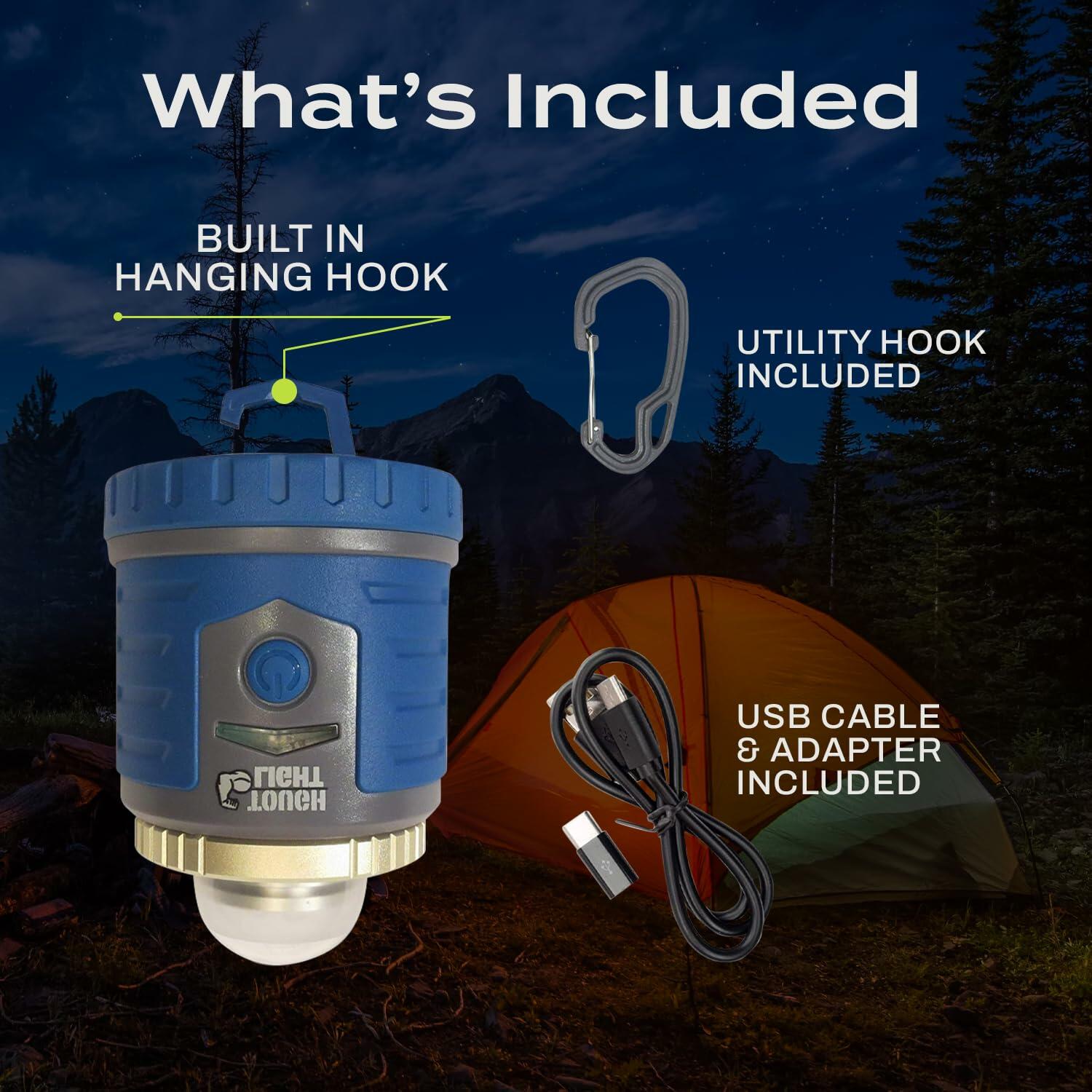 Tough Light USB Rechargeable Camping Lantern 400 Lumens 6000mAh Black