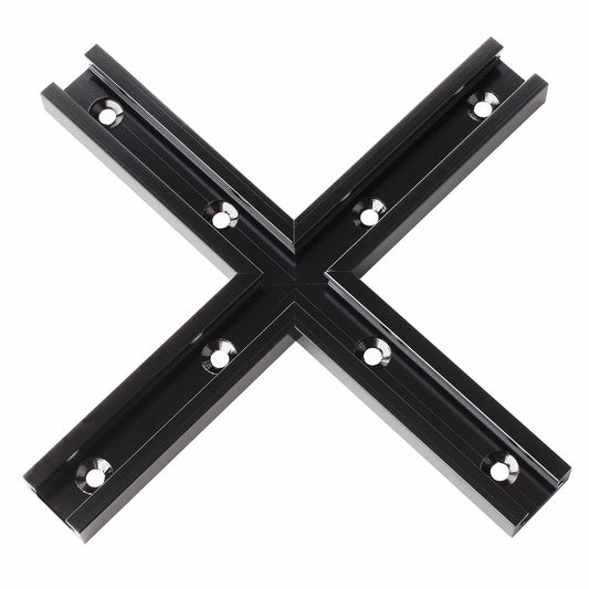 CLEAR STYLE T Tracks Woodworking Double-Cut Universal Intersection Kit 3" Black