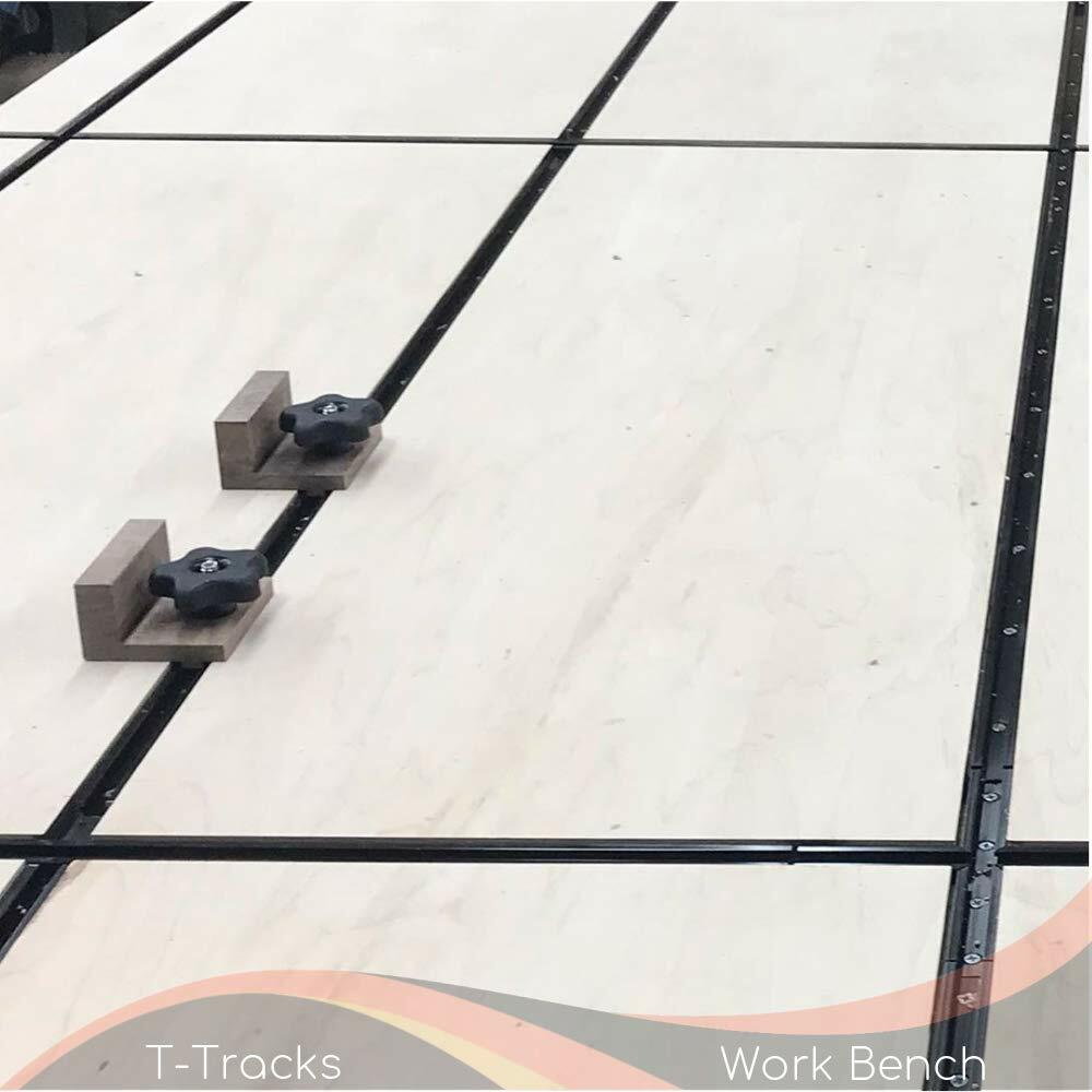 CLEAR STYLE T Tracks Woodworking Double-Cut Universal Intersection Kit 3" Black