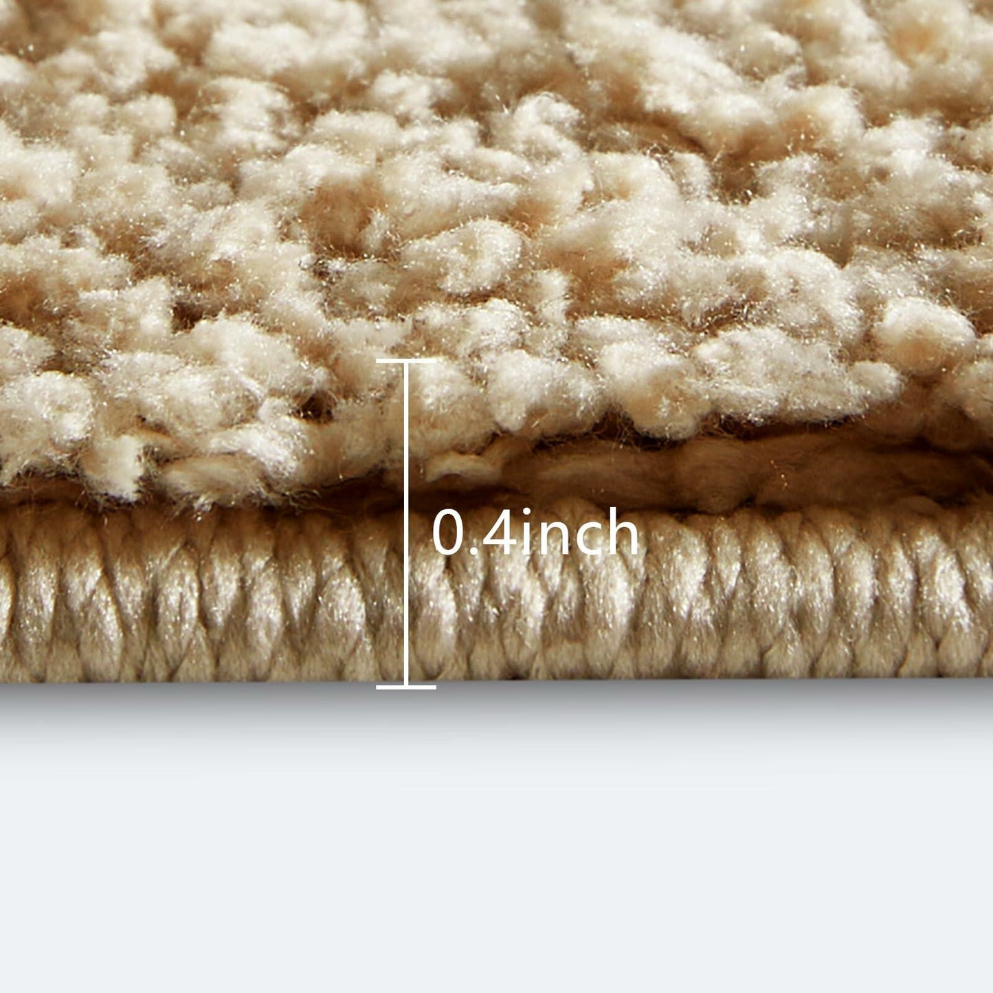 Ouyattle Halloween Ghost Bath Mat Non-Slip Washable Boho Floral Khaki